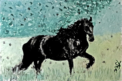 My Kingdom for this Horse - Impressionist