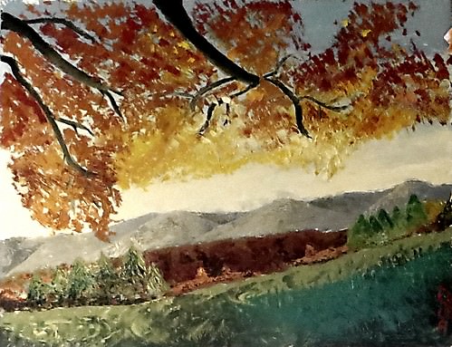 Fall Foliage over the Red Canyon - Figurative